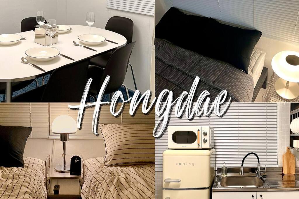 Hongik Station 10 Minutes Walking Distance 3 Queen Beds For 6 People Apartment *